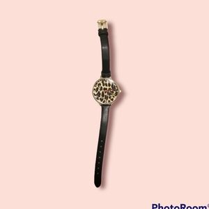 Black watch with leopard face